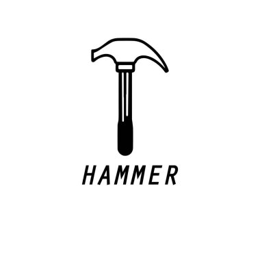 çekiç logosu tasarım simgesi grafik resmi