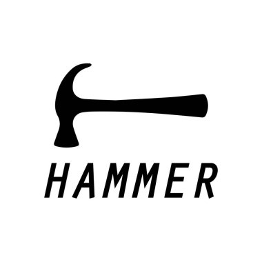 çekiç logosu tasarım simgesi grafik resmi