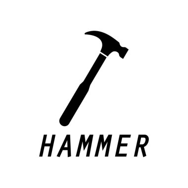 çekiç logosu tasarım simgesi grafik resmi