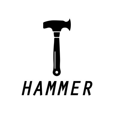 çekiç logosu tasarım simgesi grafik resmi