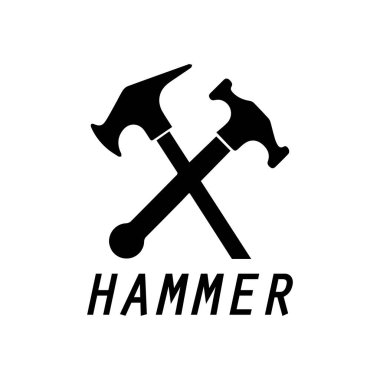 çekiç logosu tasarım simgesi grafik resmi