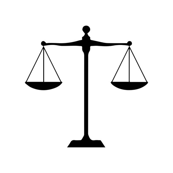 Law firm logo template simple flat vector image scale icon