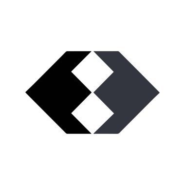 Soyut minimalist geometrik logo marka tasarımı