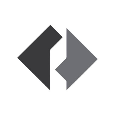 Soyut minimalist geometrik logo marka tasarımı