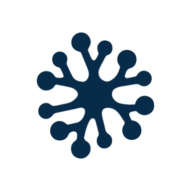 Konsept vektör illüstrasyon şablonlu nöron logosu veya sinir hücresi logosu.