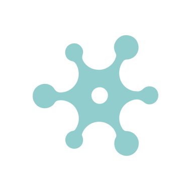 Konsept vektör illüstrasyon şablonlu nöron logosu veya sinir hücresi logosu.