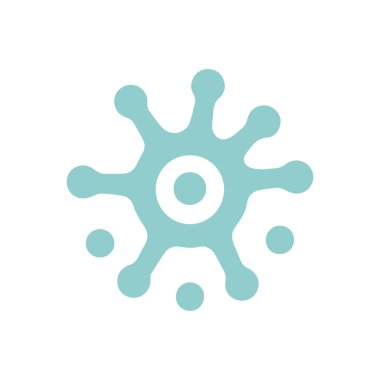 Konsept vektör illüstrasyon şablonlu nöron logosu veya sinir hücresi logosu.