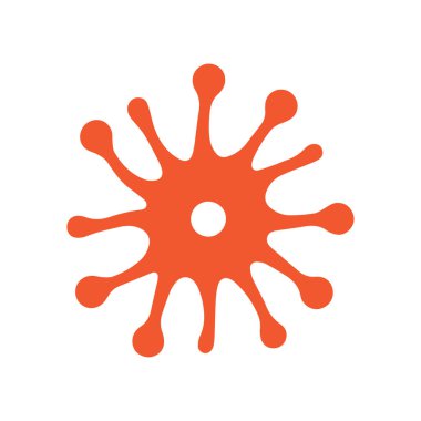 Konsept vektör illüstrasyon şablonlu nöron logosu veya sinir hücresi logosu.