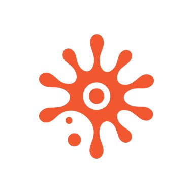 Konsept vektör illüstrasyon şablonlu nöron logosu veya sinir hücresi logosu.
