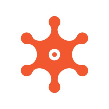 Konsept vektör illüstrasyon şablonlu nöron logosu veya sinir hücresi logosu.