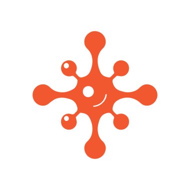 Konsept vektör illüstrasyon şablonlu nöron logosu veya sinir hücresi logosu.