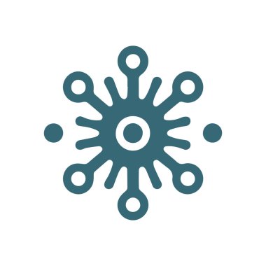 Konsept vektör illüstrasyon şablonlu nöron logosu veya sinir hücresi logosu.