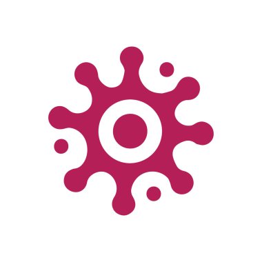 Konsept vektör illüstrasyon şablonlu nöron logosu veya sinir hücresi logosu.