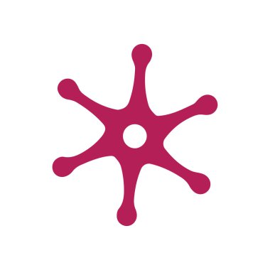 Konsept vektör illüstrasyon şablonlu nöron logosu veya sinir hücresi logosu.