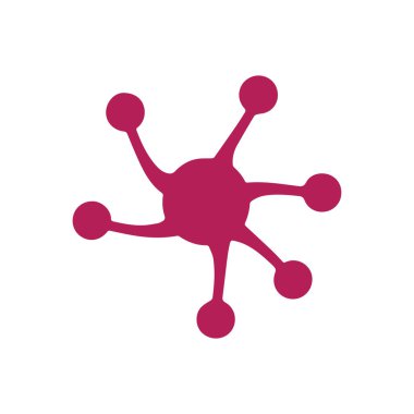Konsept vektör illüstrasyon şablonlu nöron logosu veya sinir hücresi logosu.