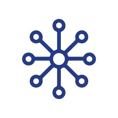 Konsept vektör illüstrasyon şablonlu nöron logosu veya sinir hücresi logosu.