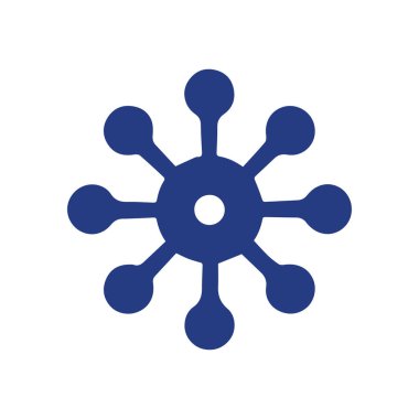 Konsept vektör illüstrasyon şablonlu nöron logosu veya sinir hücresi logosu.