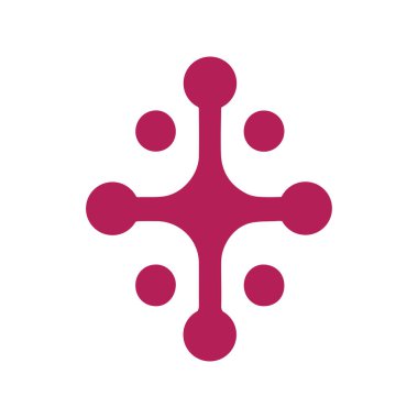 Konsept vektör illüstrasyon şablonlu nöron logosu veya sinir hücresi logosu.