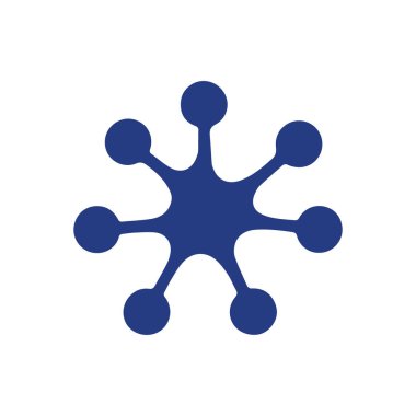 Konsept vektör illüstrasyon şablonlu nöron logosu veya sinir hücresi logosu.