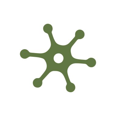 Konsept vektör illüstrasyon şablonlu nöron logosu veya sinir hücresi logosu.