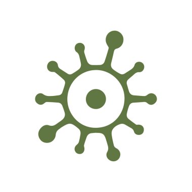 Konsept vektör illüstrasyon şablonlu nöron logosu veya sinir hücresi logosu.