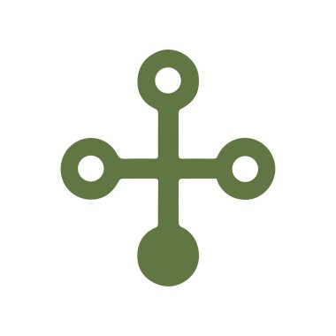 Konsept vektör illüstrasyon şablonlu nöron logosu veya sinir hücresi logosu.