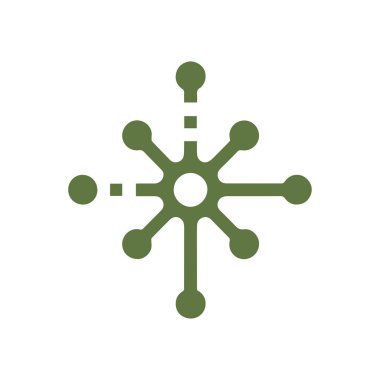 Konsept vektör illüstrasyon şablonlu nöron logosu veya sinir hücresi logosu.