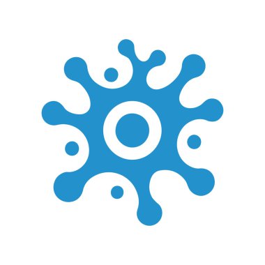 Konsept vektör illüstrasyon şablonlu nöron logosu veya sinir hücresi logosu.