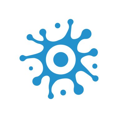 Konsept vektör illüstrasyon şablonlu nöron logosu veya sinir hücresi logosu.