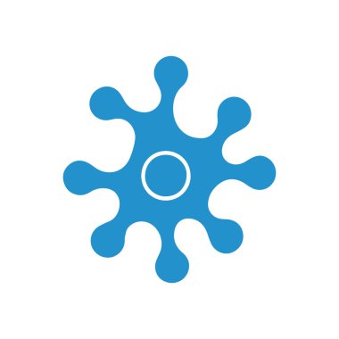 Konsept vektör illüstrasyon şablonlu nöron logosu veya sinir hücresi logosu.