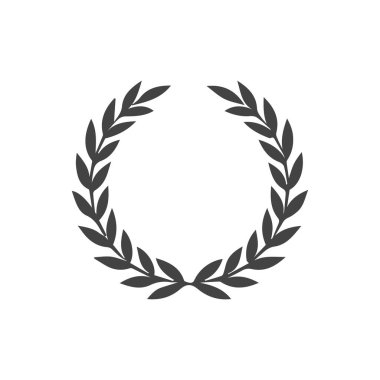Laurel çelengi siluet vektör tasarımı