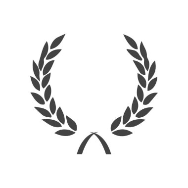 Laurel çelengi siluet vektör tasarımı