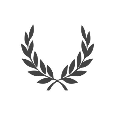 Laurel çelengi siluet vektör tasarımı