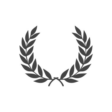 Laurel çelengi siluet vektör tasarımı