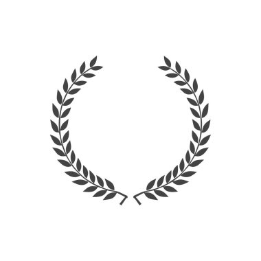 Laurel çelengi siluet vektör tasarımı