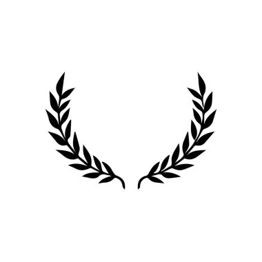 Laurel çelengi siluet vektör tasarımı