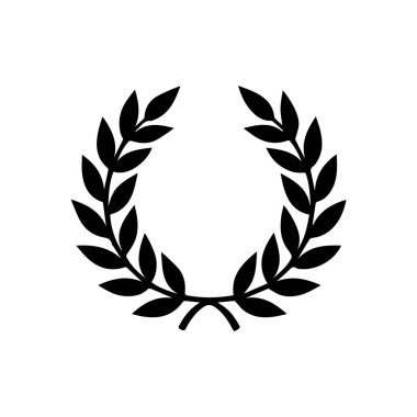 Laurel çelengi siluet vektör tasarımı