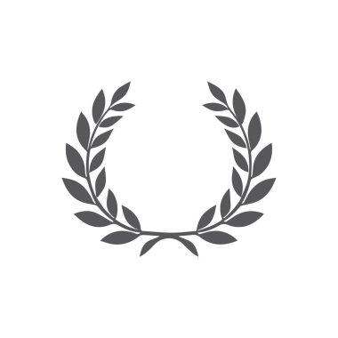 Laurel çelengi siluet vektör tasarımı