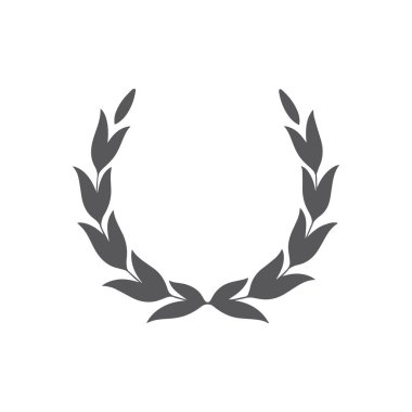 Laurel çelengi siluet vektör tasarımı