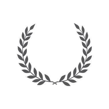 Laurel çelengi siluet vektör tasarımı