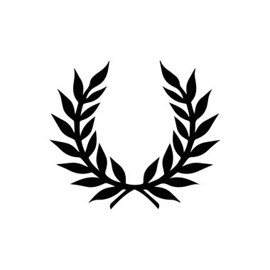 Laurel çelengi siluet vektör tasarımı