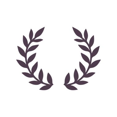 Laurel çelengi siluet vektör tasarımı