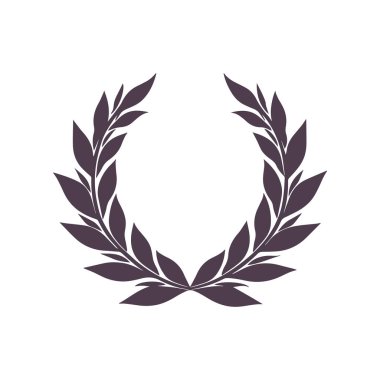 Laurel çelengi siluet vektör tasarımı