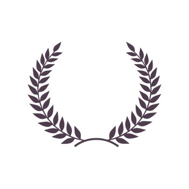 Laurel çelengi siluet vektör tasarımı