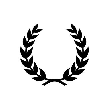 Laurel çelengi siluet vektör tasarımı