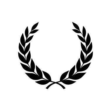 Laurel çelengi siluet vektör tasarımı