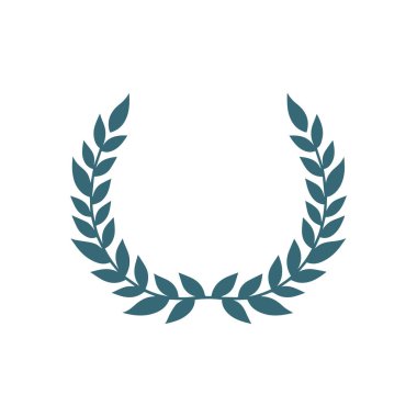 Laurel çelengi siluet vektör tasarımı