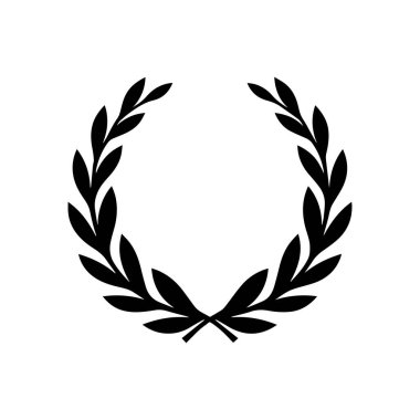 Laurel çelengi siluet vektör tasarımı
