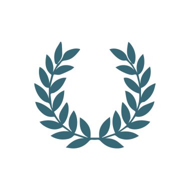 Laurel çelengi siluet vektör tasarımı