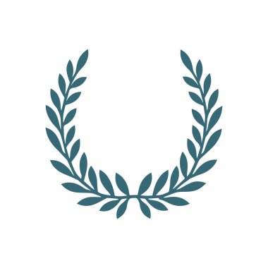 Laurel çelengi siluet vektör tasarımı